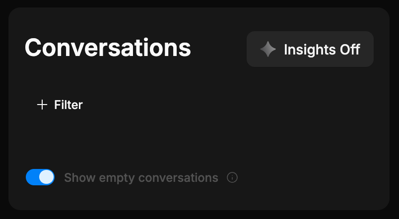 Show empty conversations